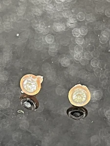 RARE Vintage Barbie Doll PINK Diamond Rhinestone Earrings Superstar Jewelry - Picture 1 of 3