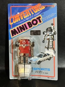 MINI BOT DEPORTIVO CONVERTIDORES de colección de los años 80 Hecho en Japón Transformar Robot Coche Sin usar, en caja - Imagen 1 de 3