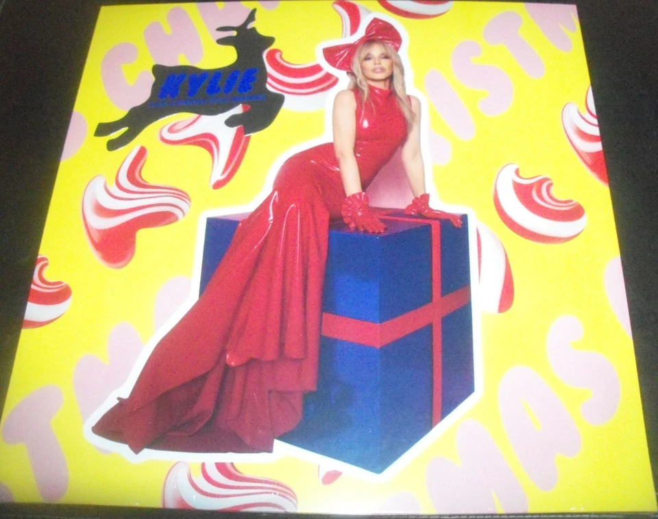 Kylie Minogue – Kylie Christmas (Fully Wrapped) Candy Cane Coloured LP Vinyl NEW - image 1 of 3