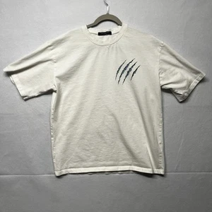 T-shirt Joey Martin's Paris bianca manica corta artiglio logo scritto uomo XL - Foto 1 di 12