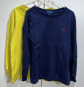 Polo Ralph Lauren (2) Boys’ L/S Cotton Tees EUC - Size 6 - Picture 1 of 7