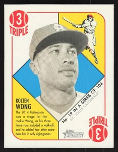 Mini espalda verde Topps Heritage '51 #19 Kolten Wong 2015 - Imagen 1 de 2