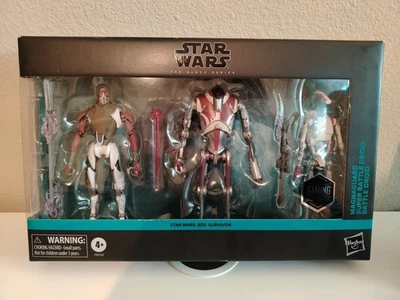 Star Wars Black Series Jedi Survivor pacote com 3 MAGNAGUARD SUPER & BATTLE DROID - Imagem 1 de 2