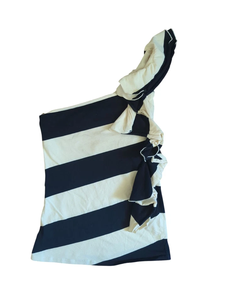 Ralph Lauren Rugby Women's One Shoulder Tank Top Striped Size Small - Image 1 of 4