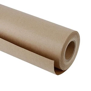 2022 Wrapping Paper Kraft Paper 30 Meters Long A Roll Of Brown Packaging - Picture 1 of 9