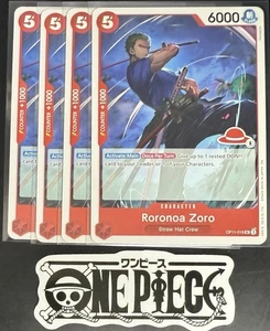 4x One Piece OP11-016 UC Roronoa Zoro - English - Regular - Play Set - LD01-NM/M - Picture 1 of 1