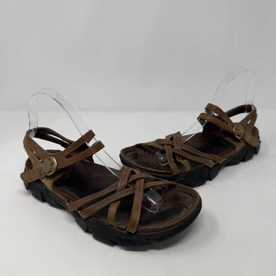 Sandalias Keen Naples sandalias de cuero marrón con tiras con plantilla anatómica para mujer 8,5 Foto 1 de 4