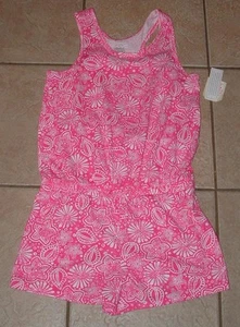 NEW NWT Girls Sz XL (14-16) Casual Wear Bright Pink Print Sleeveless Romper - Picture 1 of 2