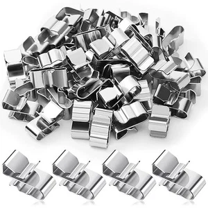 50 Pcs Trailer Frame Wire Clips Stainless Steel Clips Metal Cable Clips 22.5 ... - Picture 1 of 4