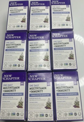 NEW CHAPTER Multivitamin + Immunity 30 Tablets 05/2024 - NEW !!! LOT OF 9 PCS - Image 1 of 3