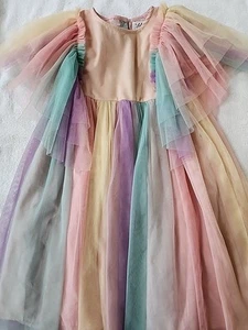 Lola + The Boys Pastel Multi-colored Tulle Dress Size 8 Preowned - Picture 1 of 6