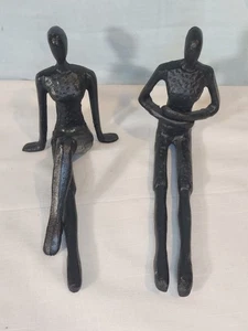 DANYA B., Iron Sculptures, 2 Women Sitting, NICE! - Picture 1 of 12