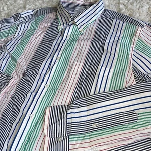 Brooks Brothers Seersucker Shirt Mens L Regent Multicolor Striped Button Down - Picture 1 of 12