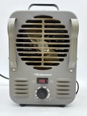 Small Lakewood Fan Electric Utility Heater Model 792/JR 1500 Watts - Image 1 of 4