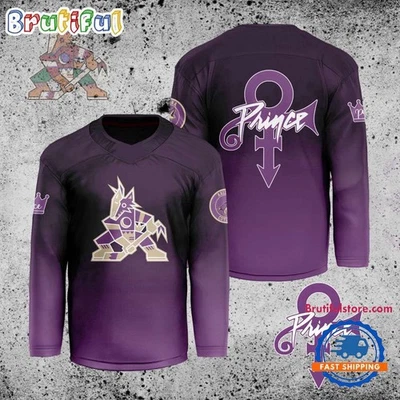 Personalized Arizona Coyotes Prince Night Hockey Shirt Printed Unisex Fan Gear - Image 1 of 4