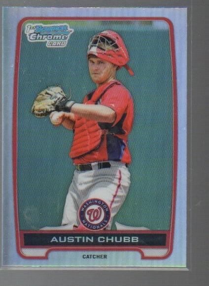 AUSTIN CHUBB 2012 BOWMAN CHROME DRAFT PROSPECTS REFRACTOR CARD # BDPP139 - Image 1 of 1