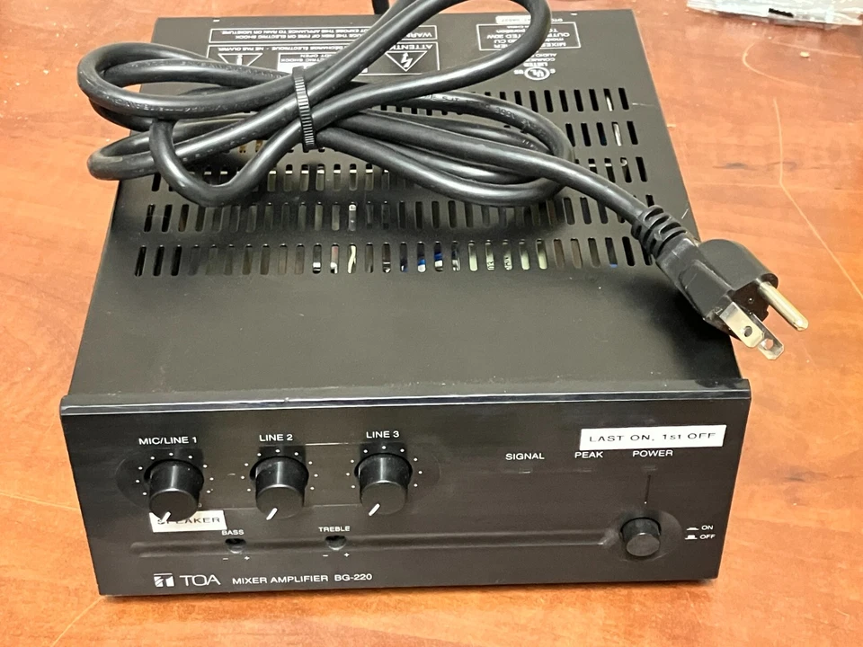 TOA BG-220 20W 3-Channel Mixer / Amplifier - Image 1 of 1