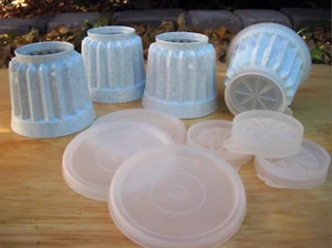 Tupperware Jellettes einzelne Dessertschalen 4er Set Gelierformen Feuerwerk Neu - Bild 1 von 4