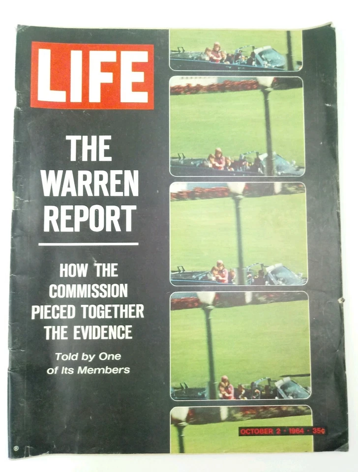 Vintage Life Magazine October 2, 1964 - The Warren Report, JFK Assassination Foto 1 de 4