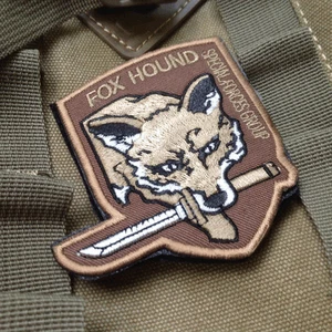 Metal Fox Hound Specia Forces Groups Fox hound  Tactical Hook Loop Patch Desert - Picture 1 of 6