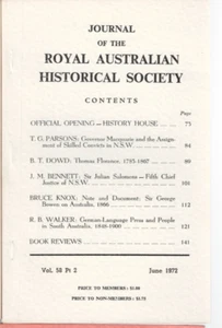 ROYAL AUSTRALIAN HISTORICAL SOCIETY , JOURNAL , JUNE 1972 - Foto 1 di 1
