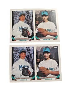 2---- 1993 Topps Baseball #726 Mike Veneziale Ken Kendrena RC Florida Marlins - Picture 1 of 9