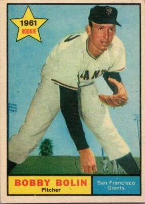  Bob Bolin RC 1961 Topps #449 Foto 1 de 2