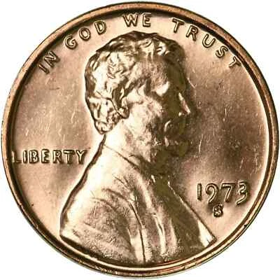 1973 S Lincoln Memorial Cent BU Penny US Coin with free shipping - Image 1 of 2