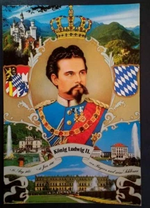 Ludwig II Konig von Bayern Royalty Vintage Germany Postcard 6.5" x 4.5" - Picture 1 of 7