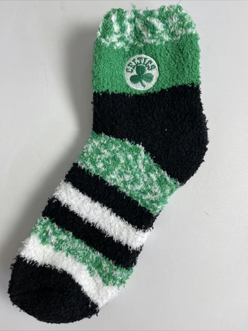 Boston Celtics  FBF Women’s Cozy Fuzzy Sleep Socks. OSFM (FZ) Cover