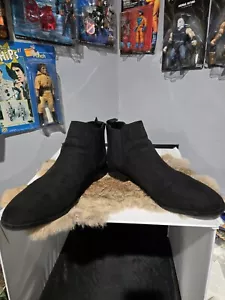 H & M Chealse Suede Men's Black Boots - Picture 1 of 8