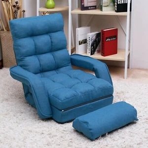 Chaise Sofa Lounger Bed with Armrests Backrest and a Pillow - Picture 1 of 5