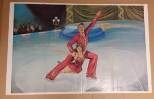 1980 Poster Olympic Figure Skating Andras Sallay & Regoczy Ice Follies 36x23 - Picture 1 of 8