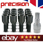 Precision Black Slim Fit Tuner Wheel Bolt For Vauxhall Combo Aftermarket Alloys