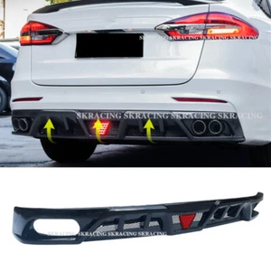 For Ford Mondeo Fusion 2019-2020 Gloss Black Rear Bumper Diffuser Lip Spoiler - Imagen 1 de 8