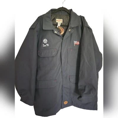 Chaqueta de trabajo Red Kap para hombre parches bordados bolsillos forrados bandera americana Foto 1 de 4
