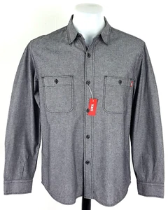 CAMISA DE VESTIR DE NOCHE EDWIN Para Hombres Gris L/S Ajuste Atlético Japón - XL - 48" - PRECIO DE VENTA SUGERIDO POR EL FABRICANTE 145 £ - Imagen 1 de 14