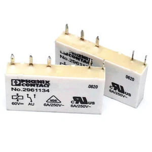 2Pcs PHOENIX NO.2961134 60VDC Solid State Relay 6A 250VAC 5Pins - Picture 1 of 1