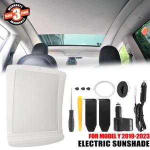 For Tesla Model Y 2020-24 Electric Smart AUTO Glass Roof Sunshade UV Protection - Picture 1 of 13