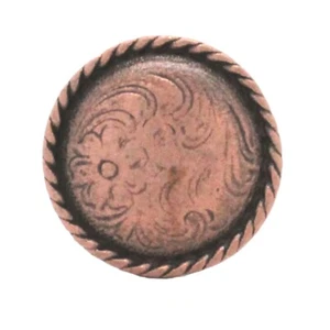 Metal Button Aged Copper Plate 1-3/8" BT8463-10 - Picture 1 of 2