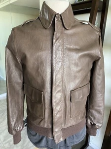 WILLIS & GEIGER Horsehide Leather Type A-2 USAF bomber jacket Sz Men’s Small 🌎✅ - Picture 1 of 12