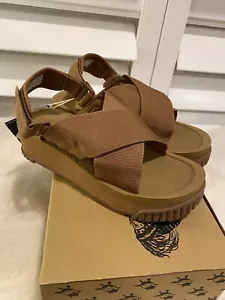 NUEVAS EN CAJA Sandalias de plataforma para mujer SHAKA Sudáfrica Moca marrón talla EE. UU. 8 EU 38-39 $210 - Imagen 1 de 12