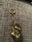 Vintage goldtone metal with Acrylic ball With Stars Key Ring / Key Chain