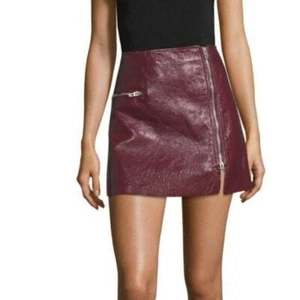 Minifalda BLANKNYC charol sintético cremallera vino tinto 27 $88 borgoña nueva sin etiquetas nueva cremallera - Imagen 1 de 6