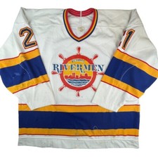 Vintage Dominic Lavoie Peoria Rivermen IHL ECHL game worn hockey jersey
