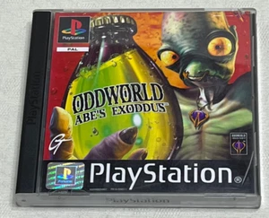 ODDWORLD - ABE'S EXODDUS: 2 Discos Sony Playstation PS1 Juego Etiqueta Negra - Imagen 1 de 6