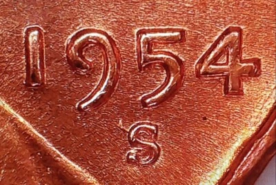 1954-S Lincoln Wheat Cent S/S RPM 3 CONECA Copper Penny BU RED Coin Error Choice - Image 1 of 4