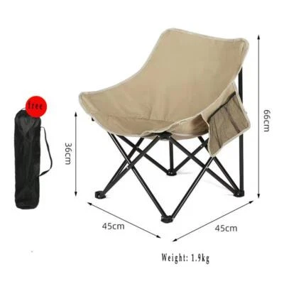 Portable Camping Outdoor Folding Lawn Moon Garden Chair Ultralight Picnic Chair