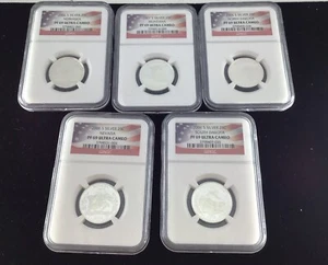 2006 S NGC Silver 25C PF69 Ultra Cameo Statehood Quarters Set Of 5 - Picture 1 of 2
