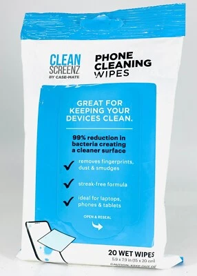 Phone  Camera Lens LCD Screen Cleaning Wipes - 20 Wet Wipes - Image 1 of 3